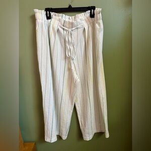 Striped White Pants